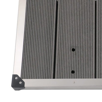 vidaXL Outdoor Shower Tray WPC Stainless Steel 110x62 cm Grey