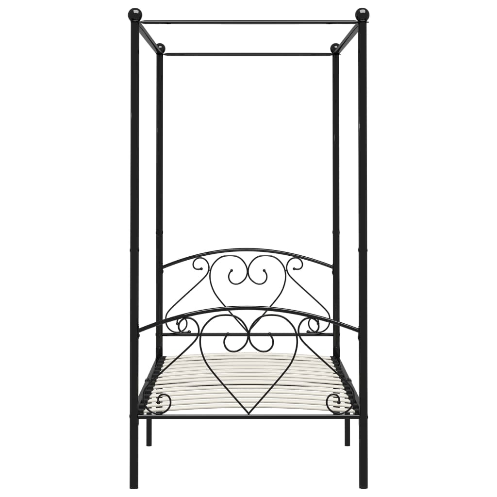 vidaXL Bed Frame | Black | Metal | Double | Durable | Bed Frame | Rectangular