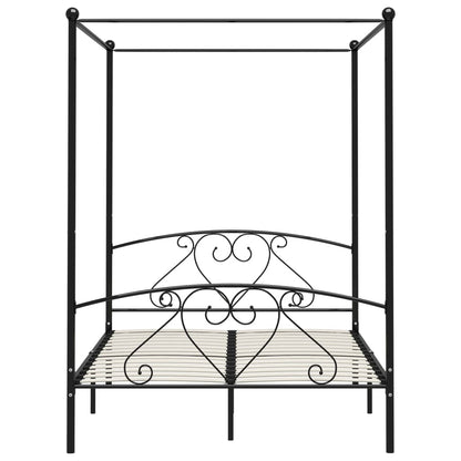vidaXL Bed Frame | Black | Metal | Double | Durable | Bed Frame | Rectangular