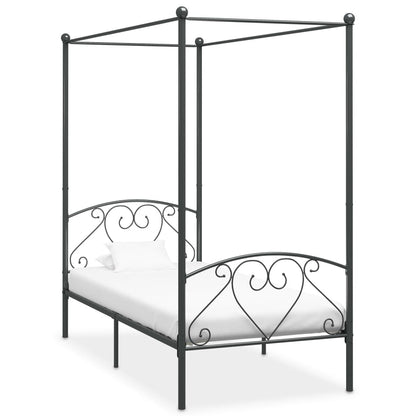 vidaXL Bed Frame | Grey | Metal | Double | Durable | Bed Frame | Rectangular