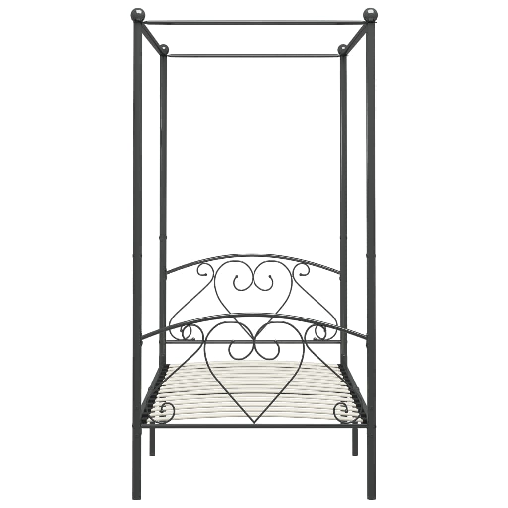 vidaXL Bed Frame | Grey | Metal | Double | Durable | Bed Frame | Rectangular