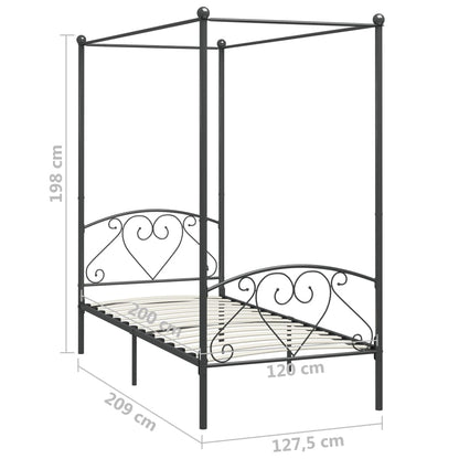 vidaXL Bed Frame | Grey | Metal | Double | Durable | Bed Frame | Rectangular