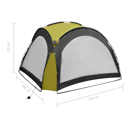 vidaXL Party Tent | Green | Fiberglass frame | Large | UV-resistant materials