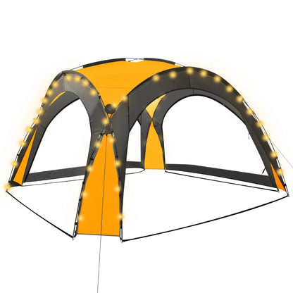 vidaXL Party Tent | Yellow | Polyester with PA coating | 3.6m x 3.6m x 2.3m