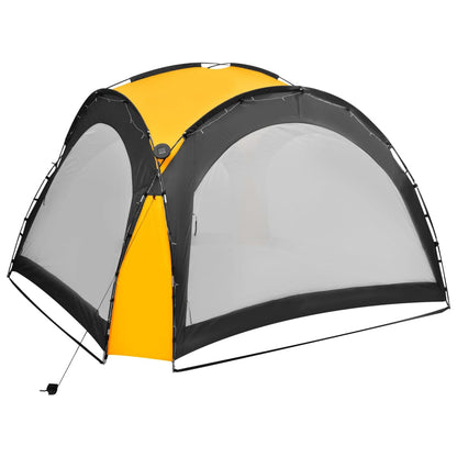 vidaXL Party Tent | Yellow | Polyester with PA coating | 3.6m x 3.6m x 2.3m