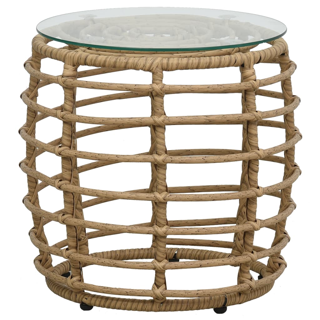 vidaXL Bistro Set | Oak, Black, Transparent
