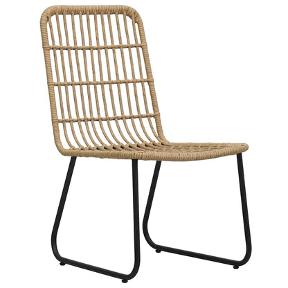 48583 vidaXL 3 Piece Bistro Set Poly Rattan Oak