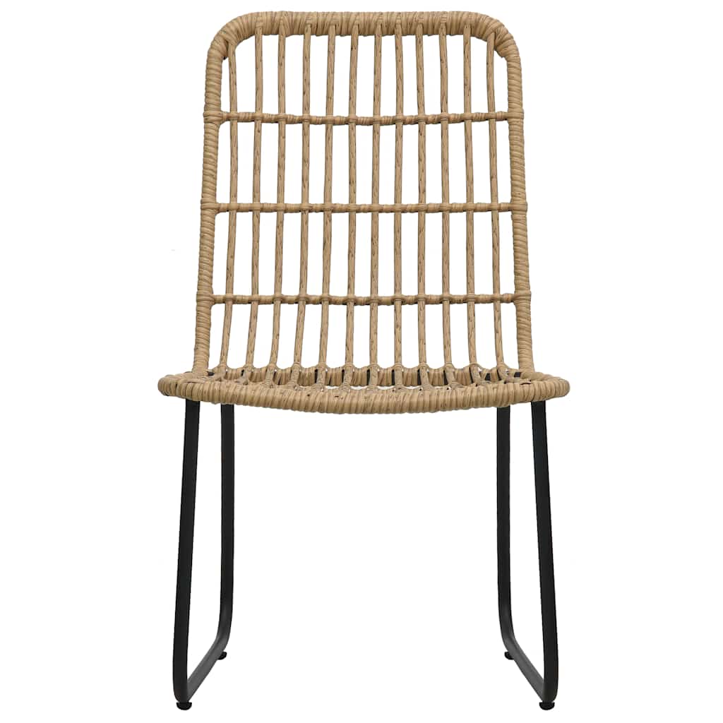 48583 vidaXL 3 Piece Bistro Set Poly Rattan Oak