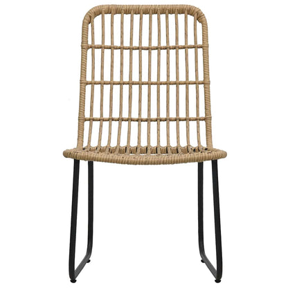 48583 vidaXL 3 Piece Bistro Set Poly Rattan Oak