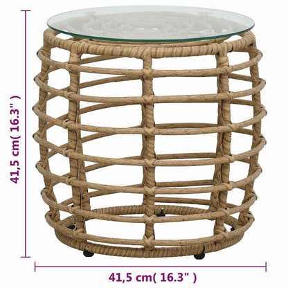 48583 vidaXL 3 Piece Bistro Set Poly Rattan Oak