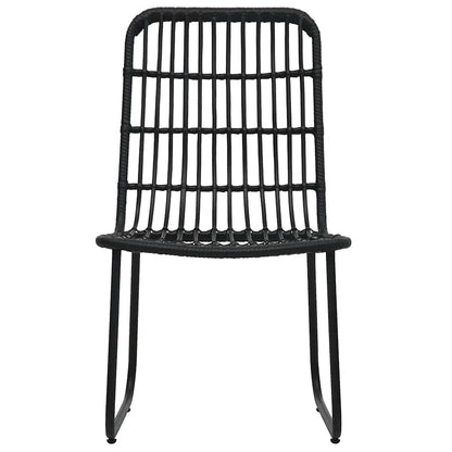 48585 vidaXL 3 Piece Bistro Set Poly Rattan Black