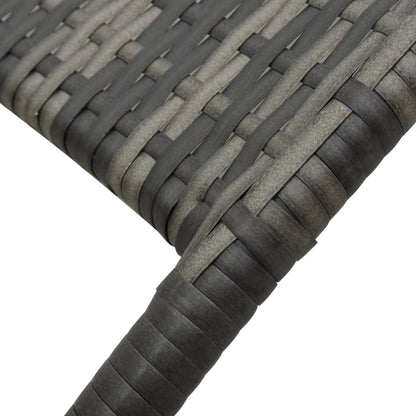 vidaXL Sunlounger | Grey | Made of PE rattan and powder-coated steel