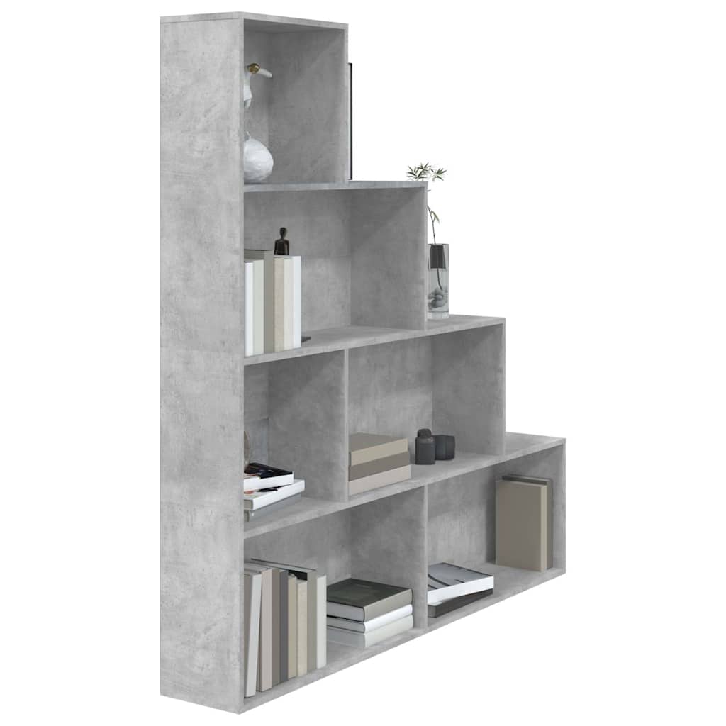 vidaXL Book Cabinet/Room Divider Concrete Grey 155x24x160 cm