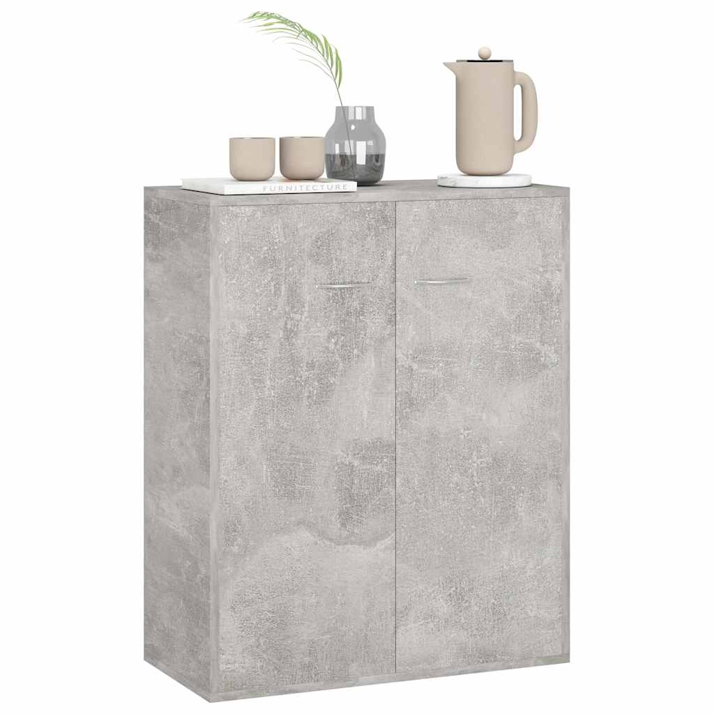 800733 vidaXL Sideboard Concrete Grey 60x30x75 cm Engineered Wood