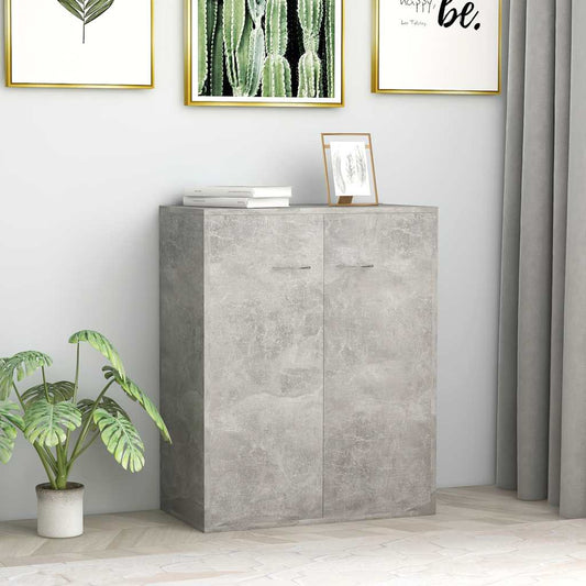 800733 vidaXL Sideboard Concrete Grey 60x30x75 cm Engineered Wood