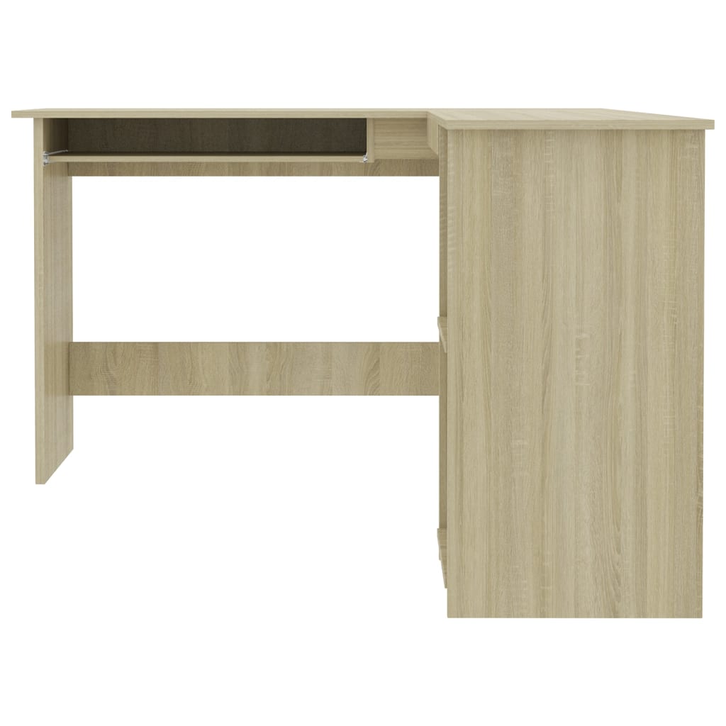 vidaXL L-Shaped Corner Desk Sonoma Oak 120x140x75 cm Engineered Wood