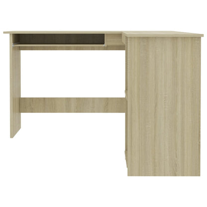 vidaXL L-Shaped Corner Desk Sonoma Oak 120x140x75 cm Engineered Wood