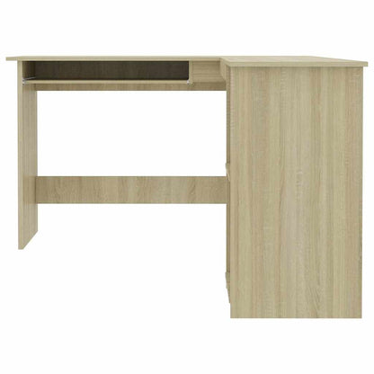 800750 vidaXL L-Shaped Corner Desk Sonoma Oak 120x140x75 cm Engineered Wood