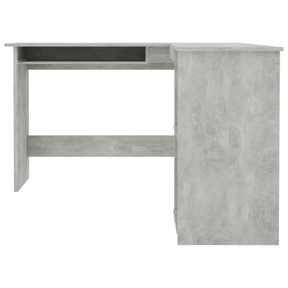 vidaXL L-Shaped Corner Desk Concrete Grey 120x140x75 cm Engineered Wood