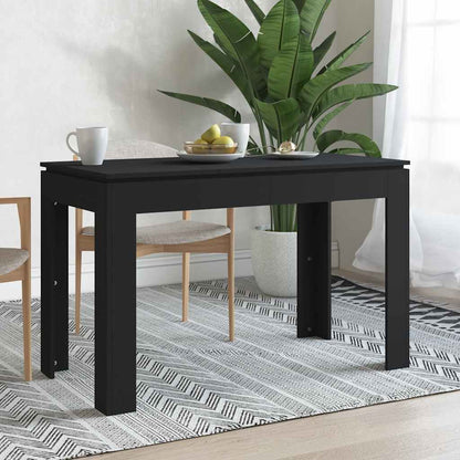 vidaXL Dining Table Black 120x60x76 cm Engineered Wood
