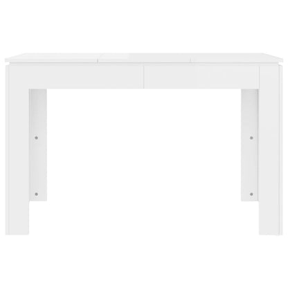 vidaXL Dining Table High Gloss White 120x60x76 cm Engineered Wood