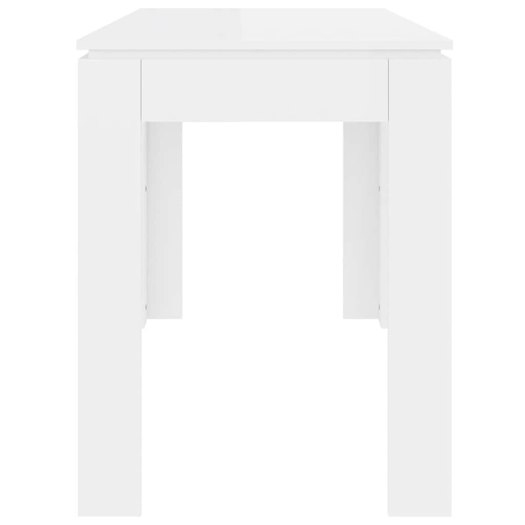 vidaXL Dining Table High Gloss White 120x60x76 cm Engineered Wood