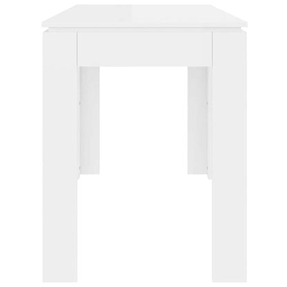 vidaXL Dining Table High Gloss White 120x60x76 cm Engineered Wood
