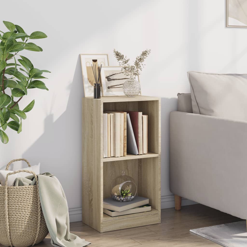 vidaXL Bookcase Sonoma Oak 40x24x75 cm Engineered Wood