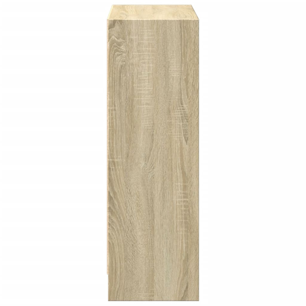 vidaXL Bookcase Sonoma Oak 40x24x75 cm Engineered Wood