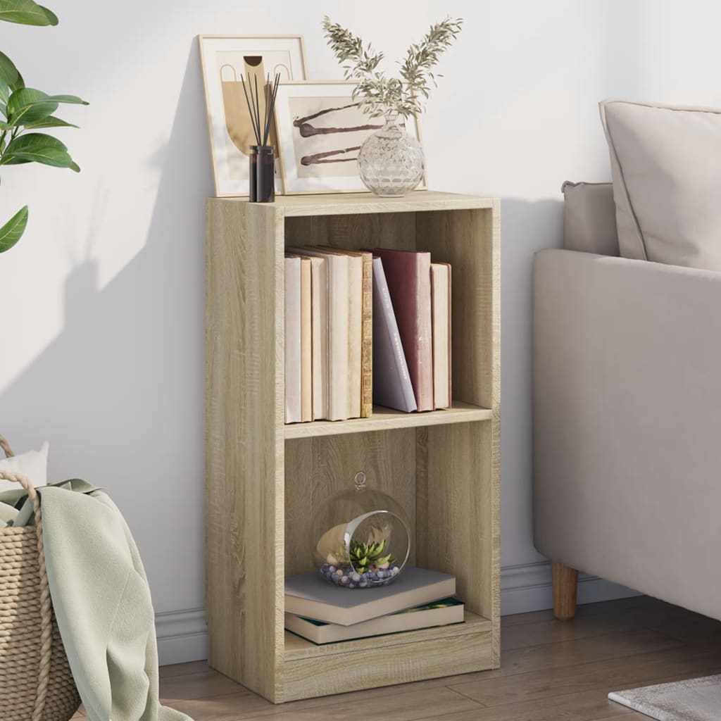 vidaXL Bookcase Sonoma Oak 40x24x75 cm Engineered Wood