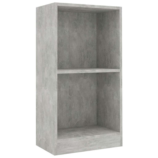 vidaXL Bookcase Concrete Grey 40x24x75 cm Engineered Wood