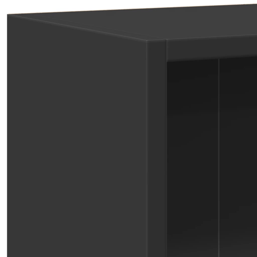 800856 vidaXL Bookshelf Black 60x24x76 cm Engineered Wood