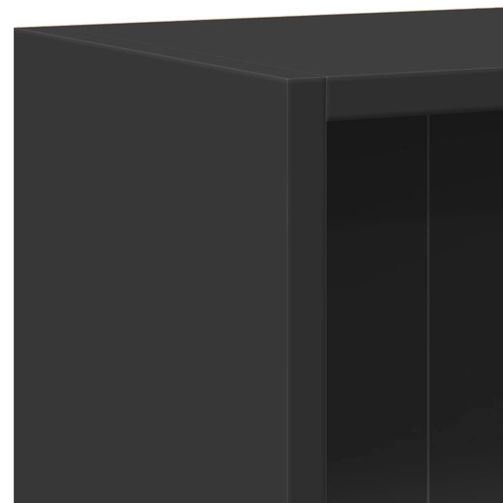 800856 vidaXL Bookshelf Black 60x24x76 cm Engineered Wood