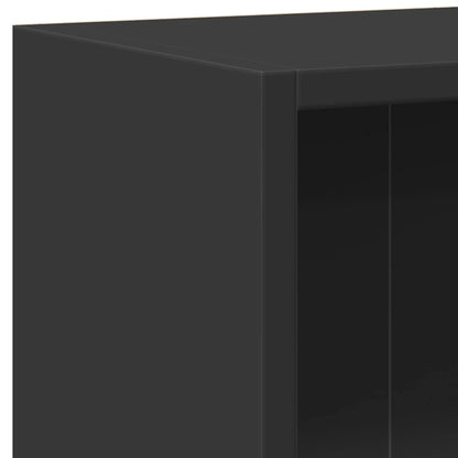800856 vidaXL Bookshelf Black 60x24x76 cm Engineered Wood