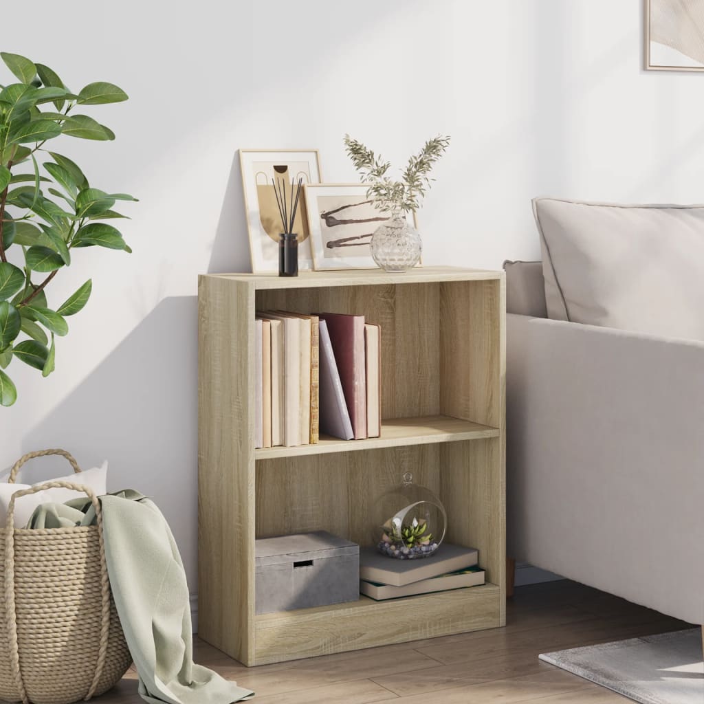 800858 vidaXL Bookshelf Sonoma Oak 60x24x76 cm Engineered Wood