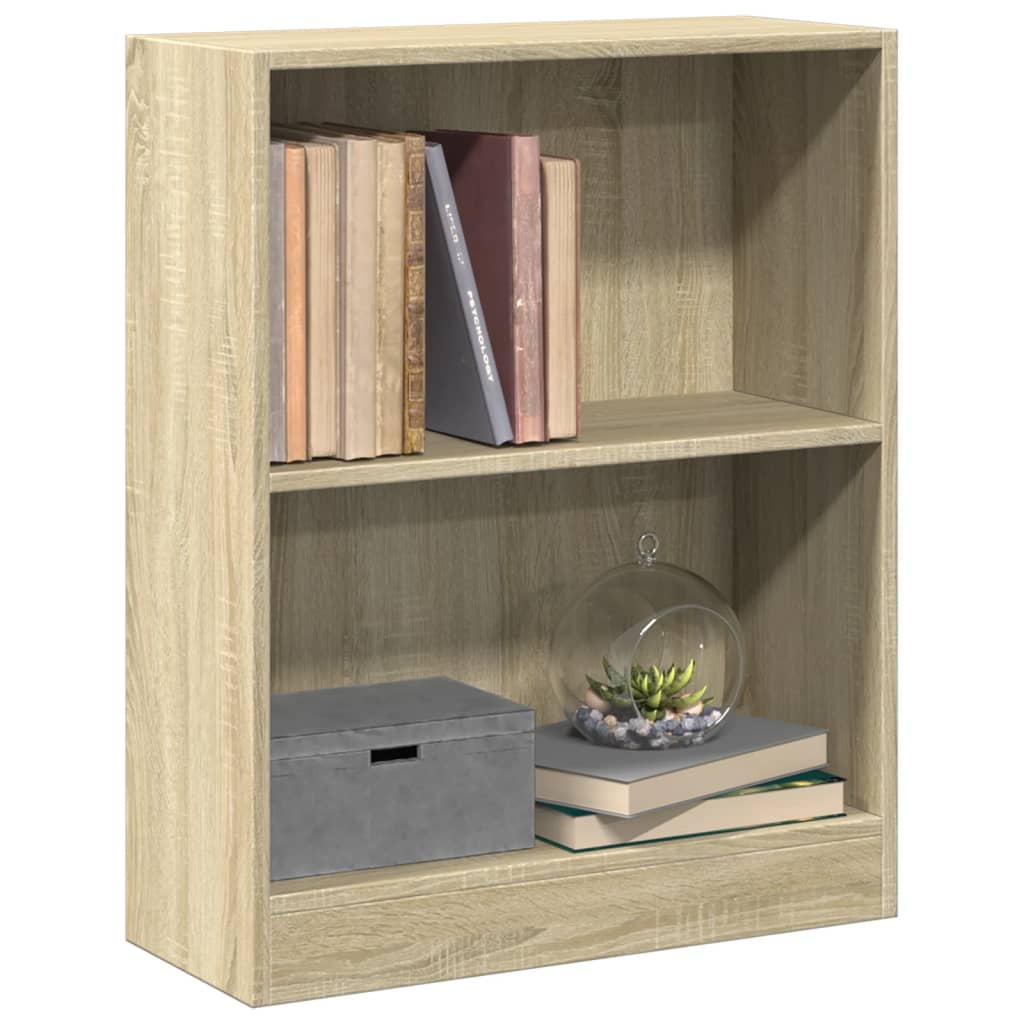 800858 vidaXL Bookshelf Sonoma Oak 60x24x76 cm Engineered Wood