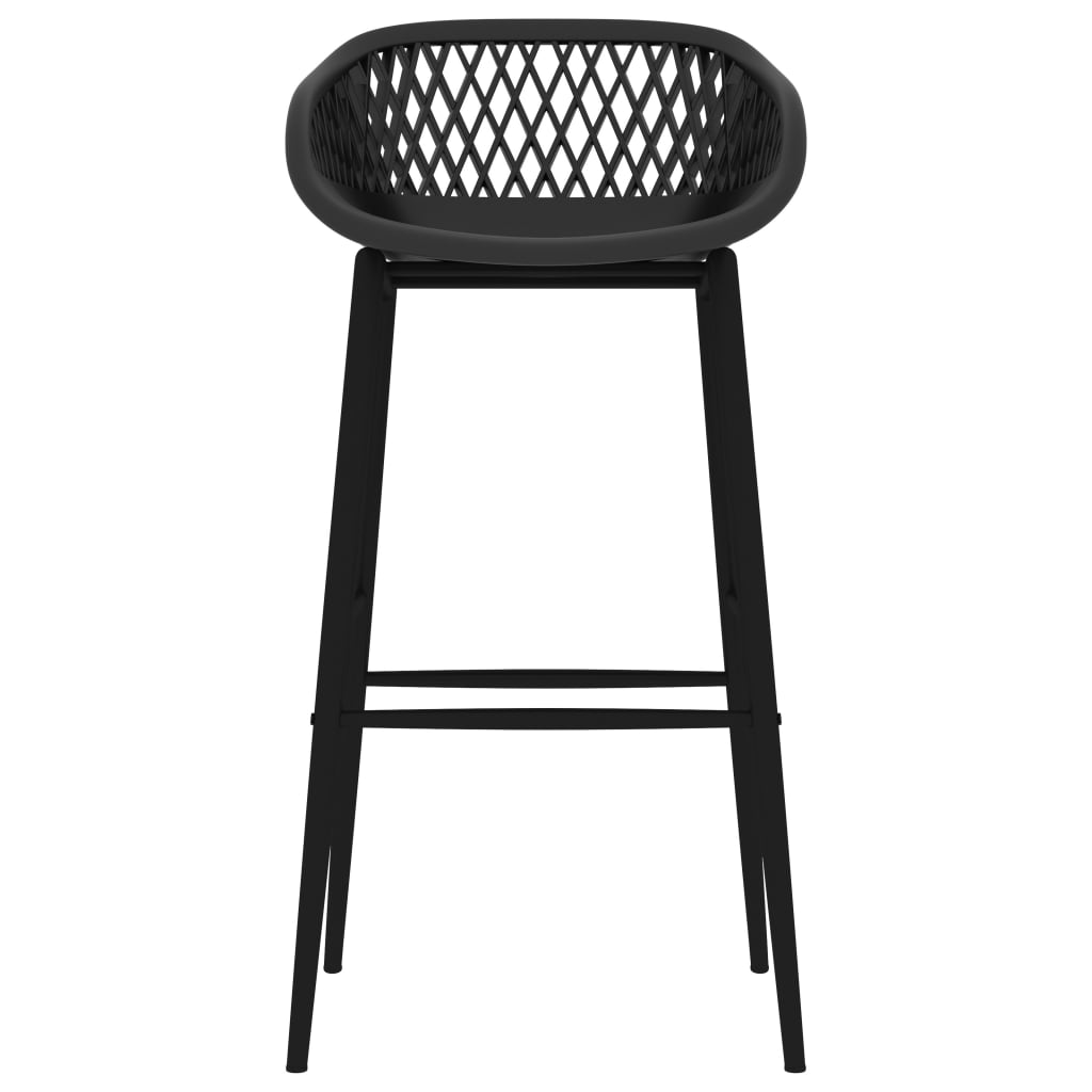 vidaXL Bar Chairs 2 pcs Black