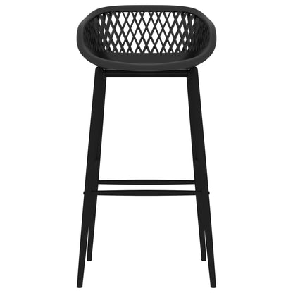 vidaXL Bar Chairs 2 pcs Black