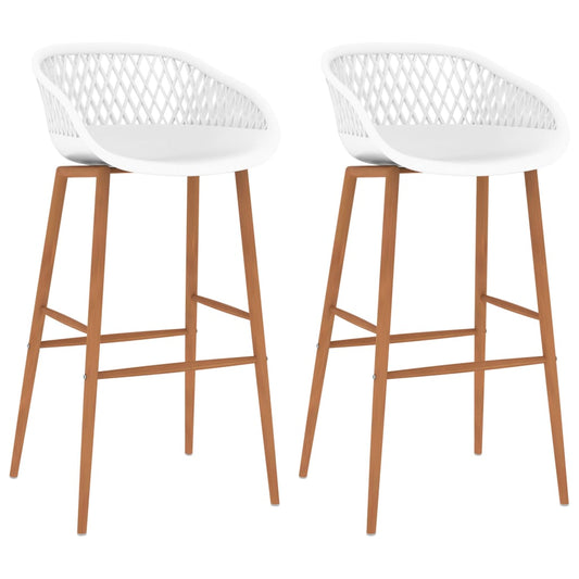 vidaXL Bar Chairs 2 pcs White