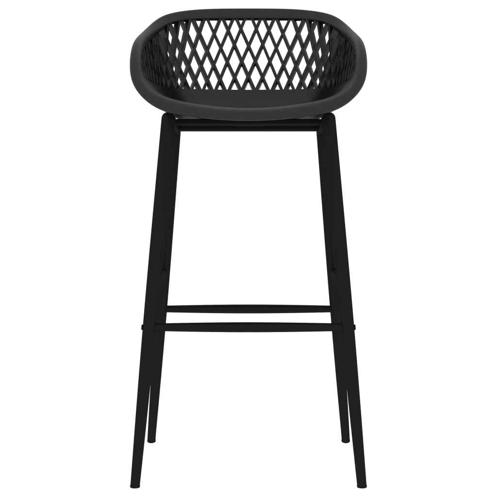 vidaXL Bar Chairs 4 pcs Black