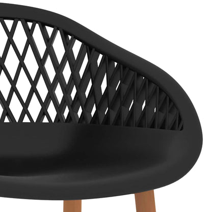 vidaXL Bar Chairs 4 pcs Black