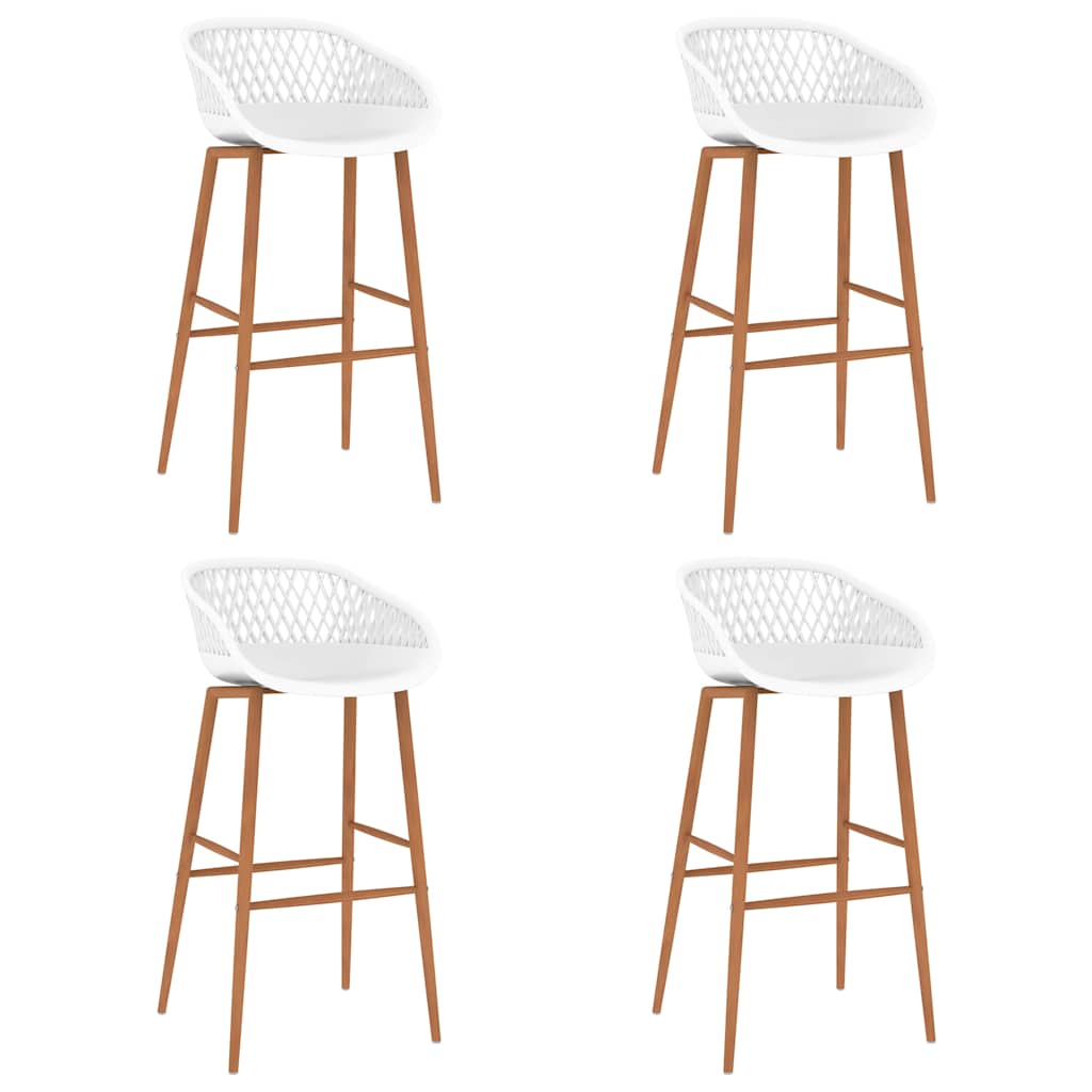 vidaXL Bar Chairs 4 pcs White