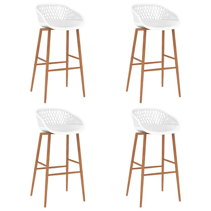 vidaXL Bar Chairs 4 pcs White