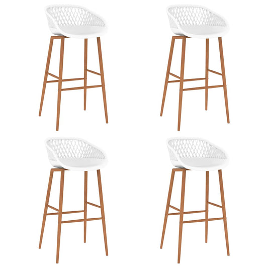 vidaXL Bar Chairs 4 pcs White