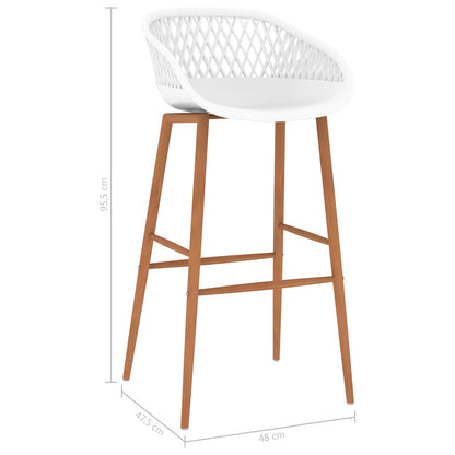 vidaXL Bar Chairs 4 pcs White
