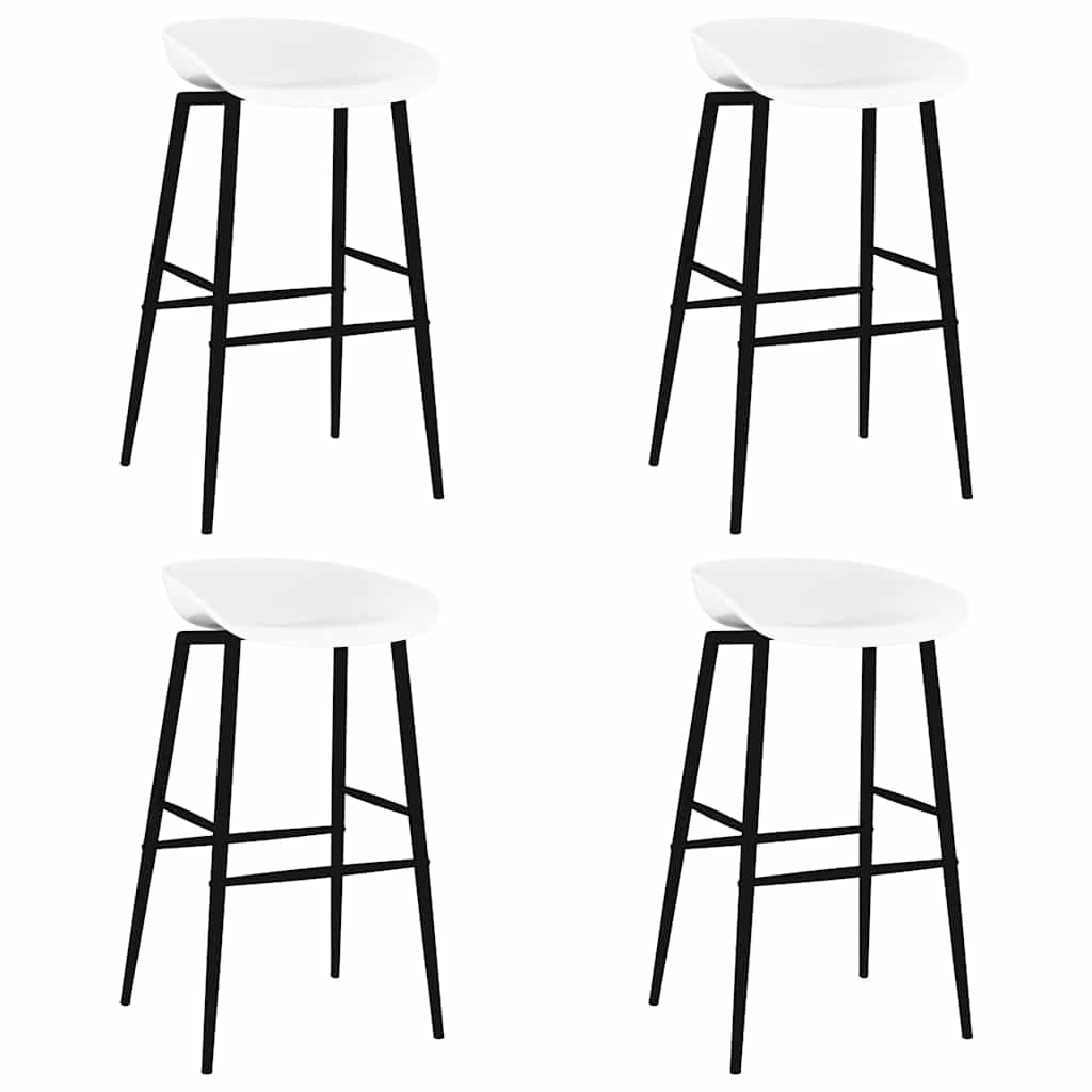 vidaXL Bar Chairs 4 pcs White