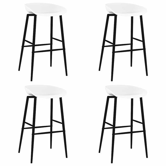 vidaXL Bar Chairs 4 pcs White