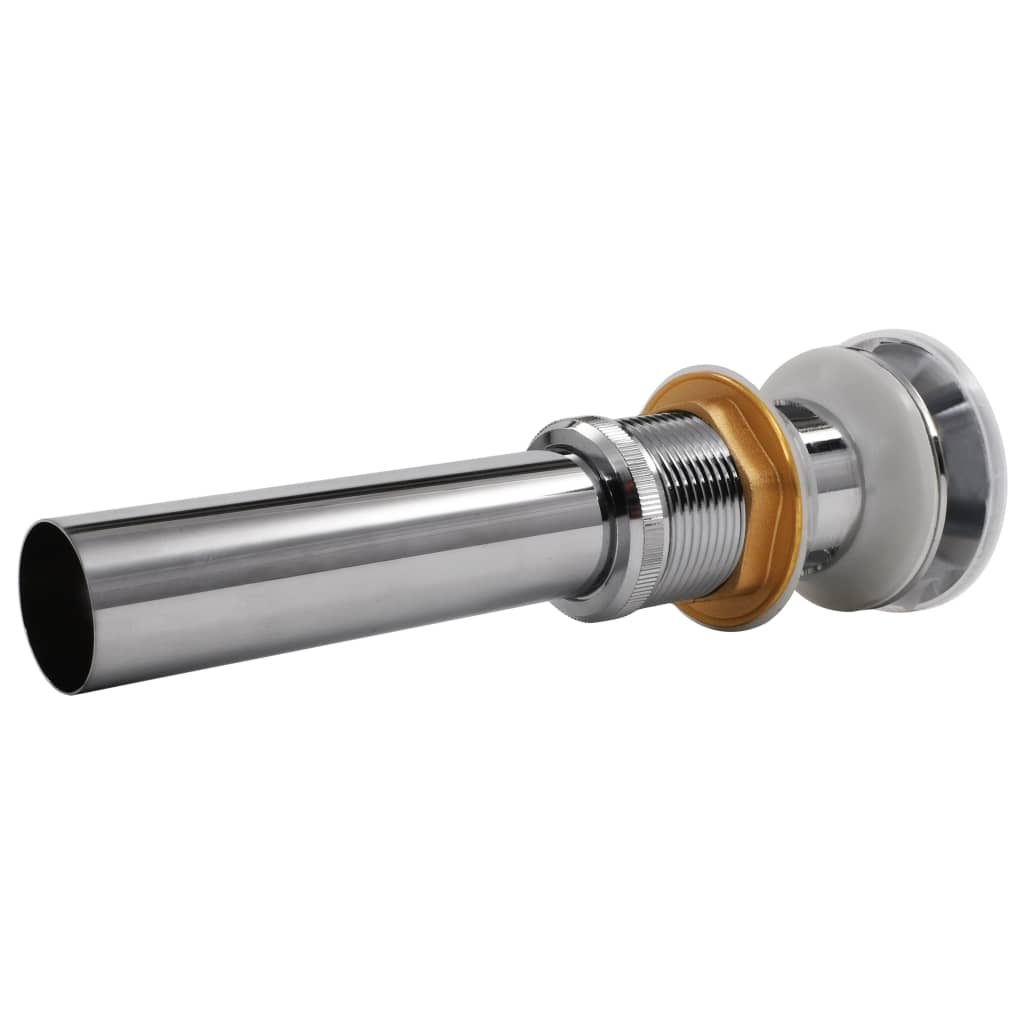 vidaXL Pop Up Sink Drain Stainless Steel
