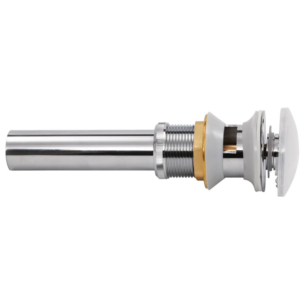 vidaXL Pop Up Sink Drain Stainless Steel