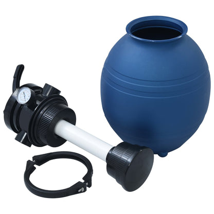 vidaXL Pool Sand Filter with 4 Position Valve Blue 300 mm